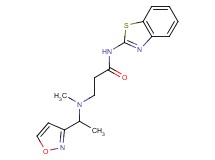 N-1,3-benzothiazol-2-yl-3-[(1-isoxazol-3-ylethyl)(methyl)amino]propanamide