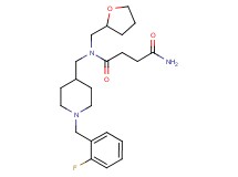 N-{[1-(2-fluorobenzyl)-4-piperidinyl]methyl}-N-(tetrahydro-2-furanylmethyl)succinamide