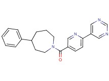 4-phenyl-1-[(6-pyrimidin-5-ylpyridin-3-yl)carbonyl]azepane