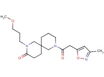 2-(3-methoxypropyl)-8-[(3-methyl-5-isoxazolyl)acetyl]-2,8-diazaspiro[5.5]undecan-3-one