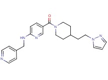 5-({4-[2-(1H-pyrazol-1-yl)ethyl]-1-piperidinyl}carbonyl)-N-(4-pyridinylmethyl)-2-pyridinamine