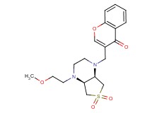 3-{[(4aS*,7aR*)-4-(2-methoxyethyl)-6,6-dioxidohexahydrothieno[3,4-b]pyrazin-1(2H)-yl]methyl}-4H-chromen-4-one