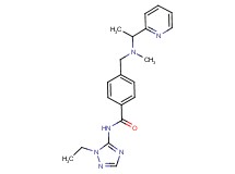 N-(1-ethyl-1H-1,2,4-triazol-5-yl)-4-{[methyl(1-pyridin-2-ylethyl)amino]methyl}benzamide