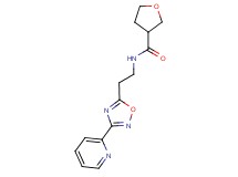 N-{2-[3-(2-pyridinyl)-1,2,4-oxadiazol-5-yl]ethyl}tetrahydro-3-furancarboxamide