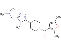 ({5-[1-(2,5-dimethyl-3-furoyl)piperidin-4-yl]-4-methyl-4H-1,2,4-triazol-3-yl}methyl)dimethylamine