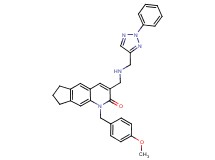1-(4-methoxybenzyl)-3-({[(2-phenyl-2H-1,2,3-triazol-4-yl)methyl]amino}methyl)-1,6,7,8-tetrahydro-2H-cyclopenta[g]quinolin-2-one