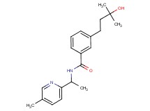 3-(3-hydroxy-3-methylbutyl)-N-[1-(5-methyl-2-pyridinyl)ethyl]benzamide