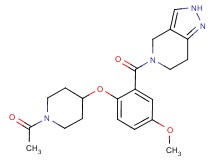 5-{2-[(1-acetylpiperidin-4-yl)oxy]-5-methoxybenzoyl}-4,5,6,7-tetrahydro-2H-pyrazolo[4,3-c]pyridine