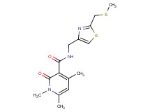1,4,6-trimethyl-N-({2-[(methylthio)methyl]-1,3-thiazol-4-yl}methyl)-2-oxo-1,2-dihydropyridine-3-carboxamide