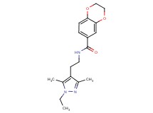 N-[2-(1-ethyl-3,5-dimethyl-1H-pyrazol-4-yl)ethyl]-2,3-dihydro-1,4-benzodioxine-6-carboxamide