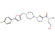 1-(1-{[5-(4-chlorophenyl)-2-furyl]methyl}-4-piperidinyl)-N-(2-hydroxyethyl)-N-methyl-1H-1,2,3-triazole-4-carboxamide