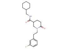 N-(cyclohexylmethyl)-1-[2-(3-fluorophenyl)ethyl]-6-oxo-3-piperidinecarboxamide