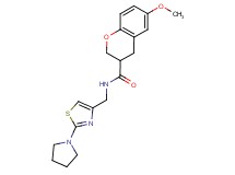 6-methoxy-N-{[2-(1-pyrrolidinyl)-1,3-thiazol-4-yl]methyl}-3-chromanecarboxamide