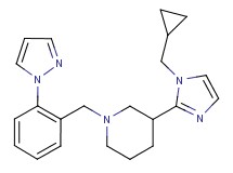 3-[1-(cyclopropylmethyl)-1H-imidazol-2-yl]-1-[2-(1H-pyrazol-1-yl)benzyl]piperidine