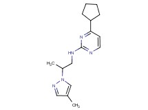 4-cyclopentyl-N-[2-(4-methyl-1H-pyrazol-1-yl)propyl]pyrimidin-2-amine