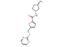 N-[rel-(1R,3R)-3-aminocyclopentyl]-5-[(2-pyrimidinylthio)methyl]-2-furamide hydrochloride