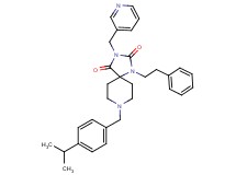 8-(4-isopropylbenzyl)-1-(2-phenylethyl)-3-(3-pyridinylmethyl)-1,3,8-triazaspiro[4.5]decane-2,4-dione