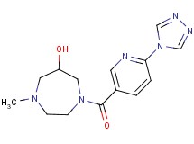 1-methyl-4-{[6-(4H-1,2,4-triazol-4-yl)pyridin-3-yl]carbonyl}-1,4-diazepan-6-ol