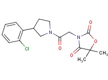 3-{2-[3-(2-chlorophenyl)pyrrolidin-1-yl]-2-oxoethyl}-5,5-dimethyl-1,3-oxazolidine-2,4-dione