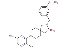 8-(3,6-dimethyl-2-pyrazinyl)-2-(3-methoxybenzyl)-2,8-diazaspiro[4.5]decan-3-one