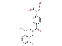 4-(2,4-dioxoimidazolidin-1-yl)-N-(2-fluorobenzyl)-N-(2-hydroxyethyl)benzamide