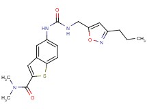 N,N-dimethyl-5-[({[(3-propylisoxazol-5-yl)methyl]amino}carbonyl)amino]-1-benzothiophene-2-carboxamide