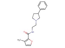 3-methyl-N-[2-(3-phenylpyrrolidin-1-yl)ethyl]-2-furamide