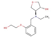 (3R*,4S*)-4-{ethyl[2-(2-hydroxyethoxy)benzyl]amino}tetrahydrofuran-3-ol