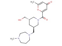 2-({(3S*,5R*)-3-(hydroxymethyl)-5-[(4-methyl-1,4-diazepan-1-yl)methyl]piperidin-1-yl}carbonyl)-6-methyl-4H-pyran-4-one