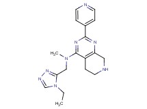 N-[(4-ethyl-4H-1,2,4-triazol-3-yl)methyl]-N-methyl-2-pyridin-4-yl-5,6,7,8-tetrahydropyrido[3,4-d]pyrimidin-4-amine
