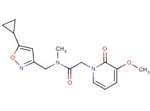 N-[(5-cyclopropylisoxazol-3-yl)methyl]-2-(3-methoxy-2-oxopyridin-1(2H)-yl)-N-methylacetamide