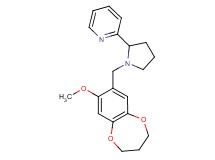2-{1-[(8-methoxy-3,4-dihydro-2H-1,5-benzodioxepin-7-yl)methyl]-2-pyrrolidinyl}pyridine