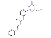 6-(aminomethyl)-2-[3-({methyl[2-(phenylthio)ethyl]amino}methyl)phenyl]-4(3H)-pyrimidinone bis(trifluoroacetate)