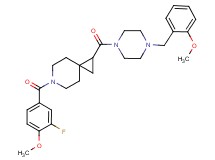 6-(3-fluoro-4-methoxybenzoyl)-1-{[4-(2-methoxybenzyl)-1-piperazinyl]carbonyl}-6-azaspiro[2.5]octane