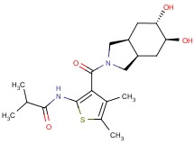 N-(3-{[(3aR*,5S*,6S*,7aS*)-5,6-dihydroxyoctahydro-2H-isoindol-2-yl]carbonyl}-4,5-dimethyl-2-thienyl)-2-methylpropanamide