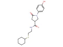 N-[2-(cyclohexylthio)ethyl]-1-(4-hydroxyphenyl)-5-oxopyrrolidine-3-carboxamide