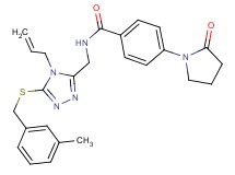 N-({4-allyl-5-[(3-methylbenzyl)thio]-4H-1,2,4-triazol-3-yl}methyl)-4-(2-oxo-1-pyrrolidinyl)benzamide