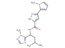 N-[3-methyl-1-(1-methyl-1H-1,2,4-triazol-5-yl)butyl]-3-(1-methyl-1H-pyrrol-2-yl)-1H-pyrazole-5-carboxamide