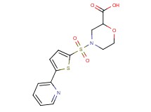 4-{[5-(2-pyridinyl)-2-thienyl]sulfonyl}-2-morpholinecarboxylic acid