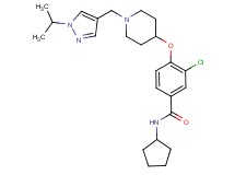 3-chloro-N-cyclopentyl-4-({1-[(1-isopropyl-1H-pyrazol-4-yl)methyl]-4-piperidinyl}oxy)benzamide