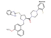 2-({(3R,5S)-5-{[4-(2-fluorophenyl)-1-piperazinyl]carbonyl}-1-[(4-methoxy-1-naphthyl)methyl]-3-pyrrolidinyl}thio)-1H-benzimidazole