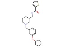 N-({1-[3-(cyclopentyloxy)benzyl]-3-piperidinyl}methyl)-2-thiophenecarboxamide