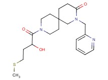 9-[2-hydroxy-4-(methylthio)butanoyl]-2-(pyridin-2-ylmethyl)-2,9-diazaspiro[5.5]undecan-3-one