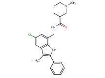 N-[(5-chloro-3-methyl-2-phenyl-1H-indol-7-yl)methyl]-1-methylpiperidine-3-carboxamide