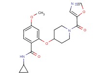 N-cyclopropyl-4-methoxy-2-{[1-(1,3-oxazol-5-ylcarbonyl)piperidin-4-yl]oxy}benzamide