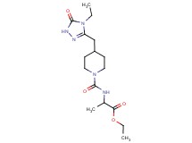 ethyl 2-[({4-[(4-ethyl-5-oxo-4,5-dihydro-1H-1,2,4-triazol-3-yl)methyl]piperidin-1-yl}carbonyl)amino]propanoate