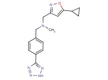 1-(5-cyclopropylisoxazol-3-yl)-N-methyl-N-[4-(2H-tetrazol-5-yl)benzyl]methanamine