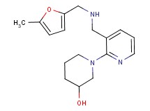 1-[3-({[(5-methyl-2-furyl)methyl]amino}methyl)-2-pyridinyl]-3-piperidinol