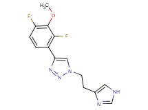 4-(2,4-difluoro-3-methoxyphenyl)-1-[2-(1H-imidazol-4-yl)ethyl]-1H-1,2,3-triazole