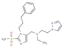 N-ethyl-N-{[2-(methylsulfonyl)-1-(3-phenylpropyl)-1H-imidazol-5-yl]methyl}-2-(1H-pyrazol-1-yl)ethanamine